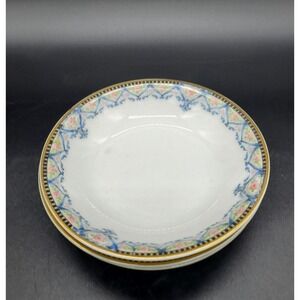 Theodore‎ Haviland China Limoges France 5" Berry Dessert Bowl (Pink Roses) Set/3